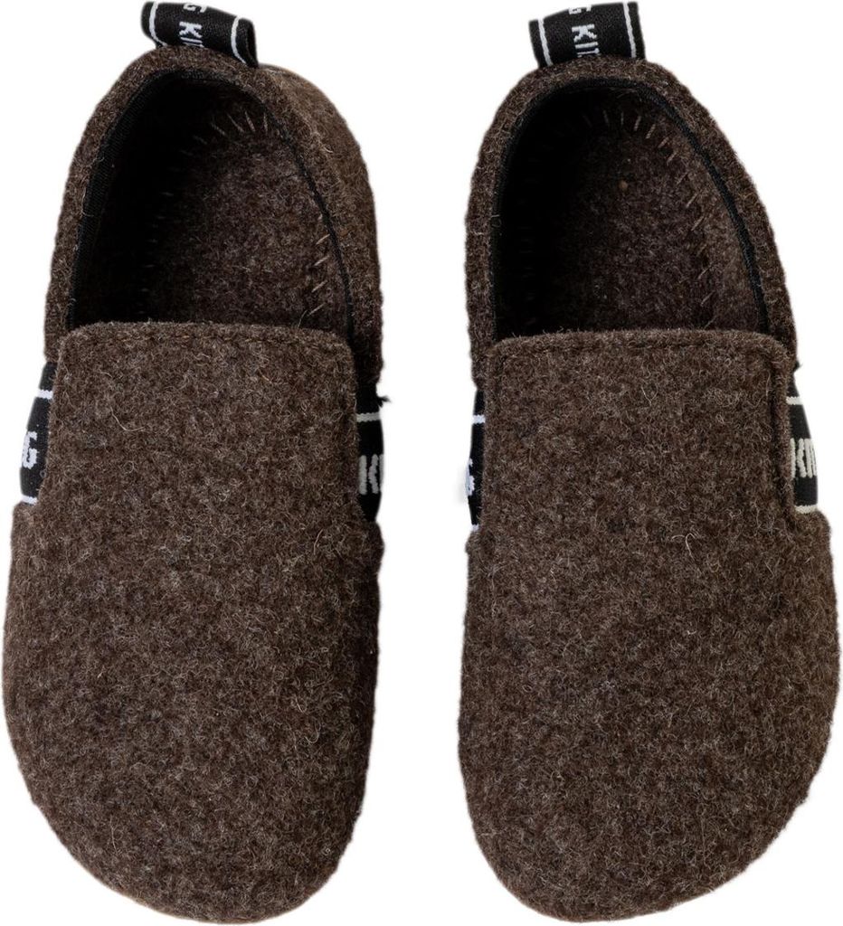 Living Kitzbühel T-Modell Filz Hausschuh Mit recycelter Wolle, Rutschhemmende und abriebfeste Sohle, Mit Marken-Schriftzug