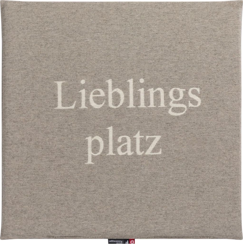 David Fussenegger Sitzkissen Porto 'Lieblingsplatz' 40 x 40 cm Rauch - Beige