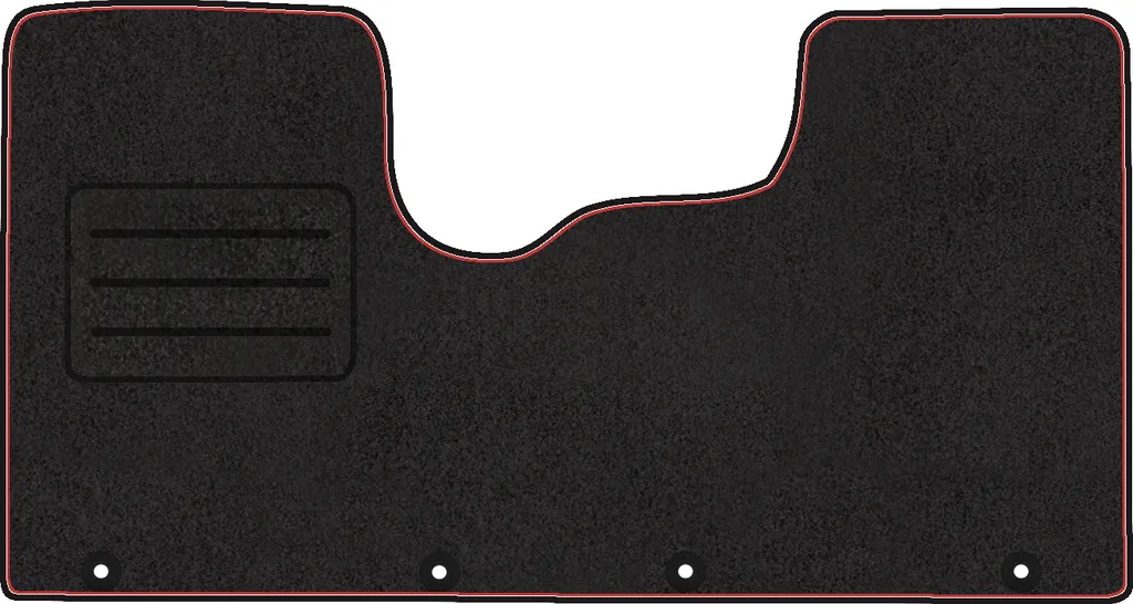 Tappetino Anteriore Velluto Opel Vivaro B 2014-2019 Rosso Resistente - 2