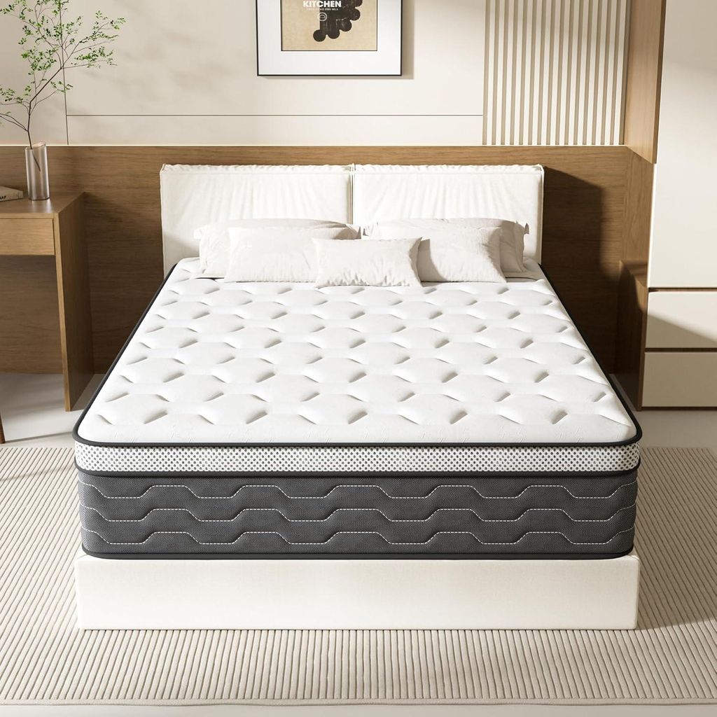 DEWINNER Matelas 160x200 cm Ressorts Ensaches, épaisseur de Image du produit 