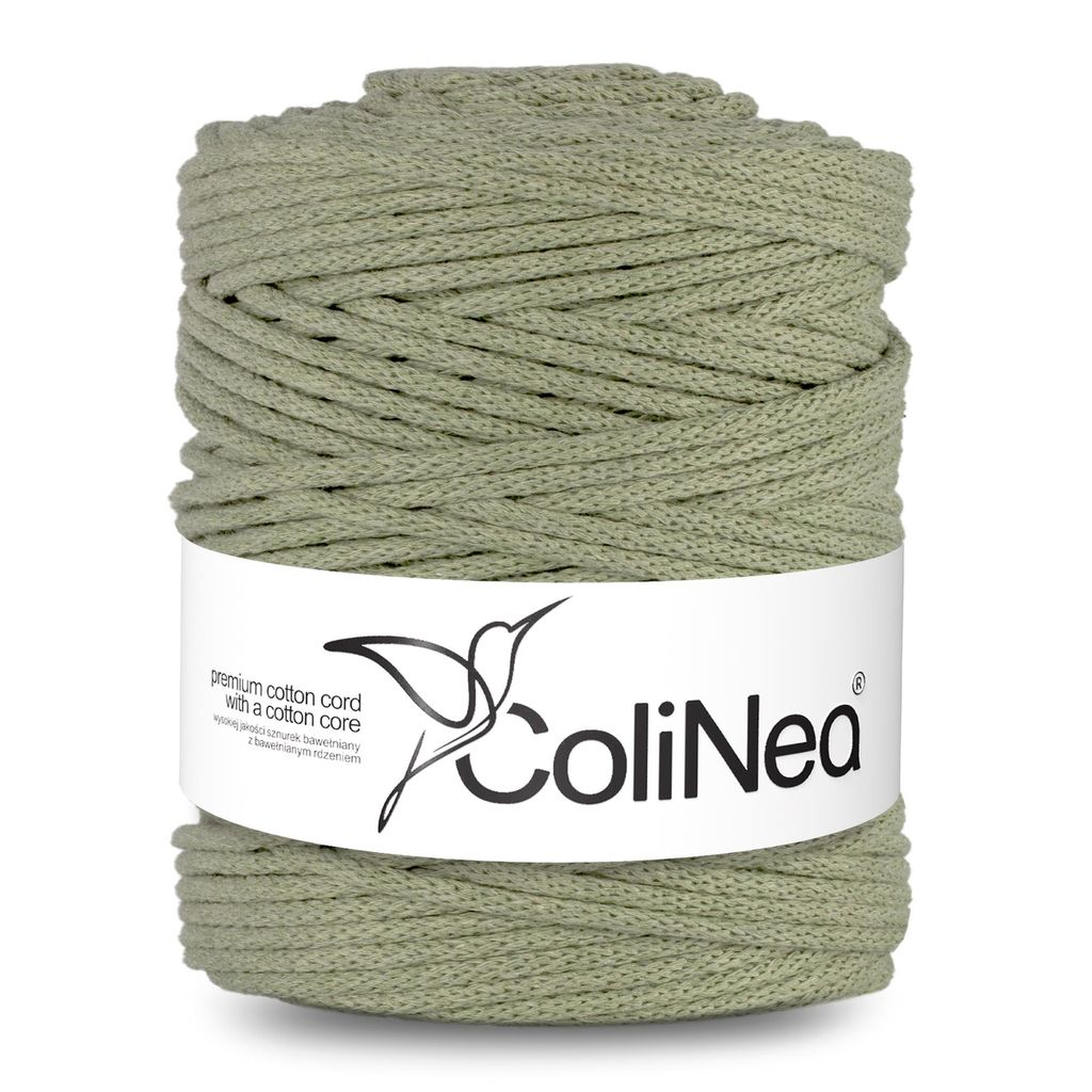 Cordon de coton tressé 5mm 200m vert olive ColiNea avec âme Image du produit 