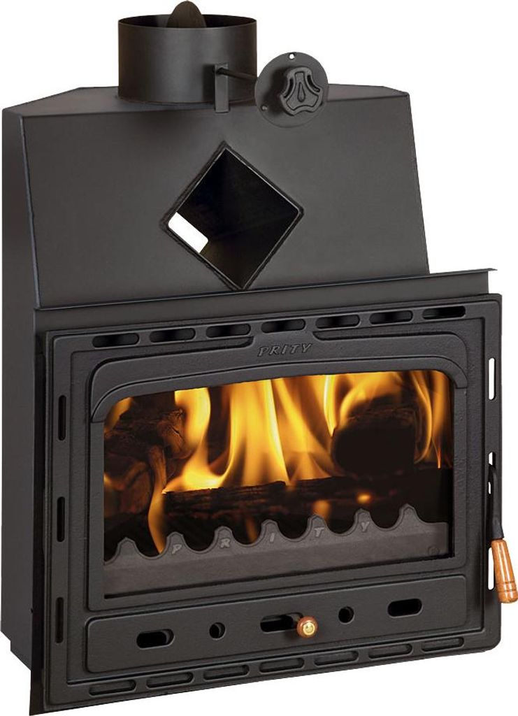 Insert de cheminée à bois PRITY AC – 14 kW, porte en fonte, Image du produit 