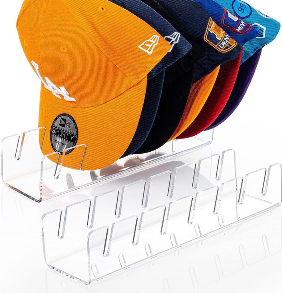 INF Baseballkappen-Organizer, 2er-Pack Transparent