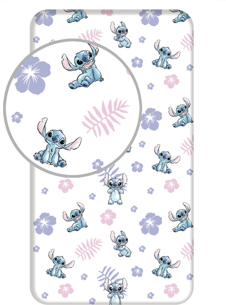 Prostěradlo Lilo and Stitch 90x200x25 cm - bavlna Obrázek produktu 1