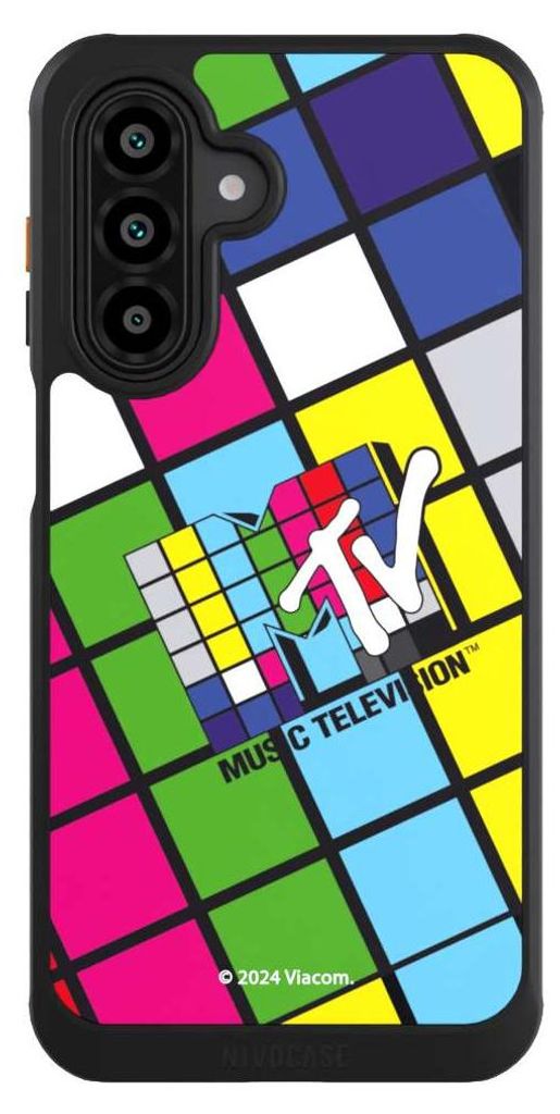 NIVOCASE Hülle für Samsung Galaxy A17 5G Handyhülle NIVOcore Case Schwarz Fanartikel Offizielles Lizenzprodukt MTV Music Televison