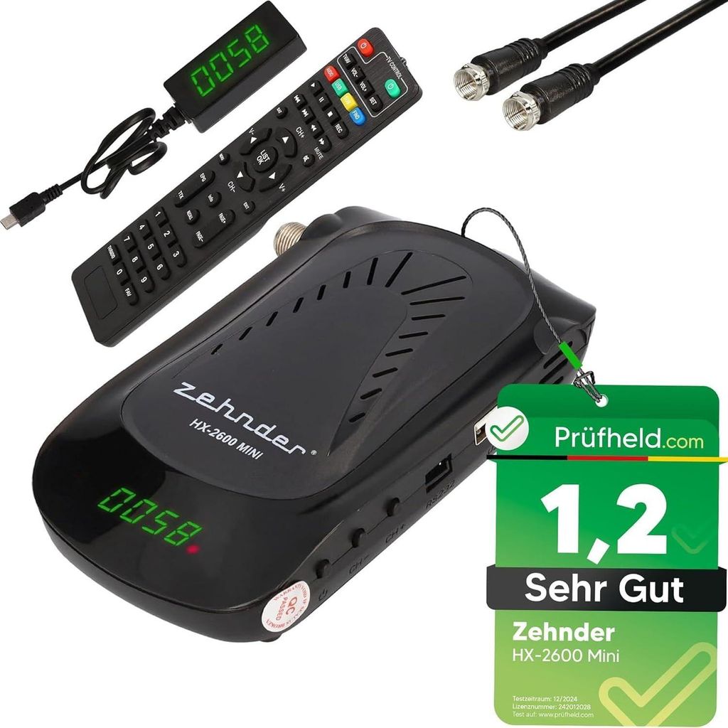 Zehnder HX 2600 Mini Digital Sat Receiver HD + Produktbild 