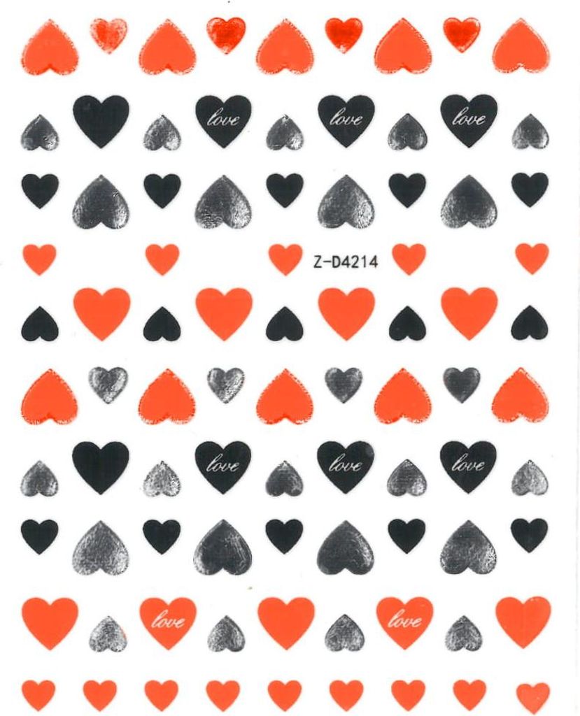 Nagelsticker dünn selbstklebend Nail Art Sticker orange Nr. Z-D4214