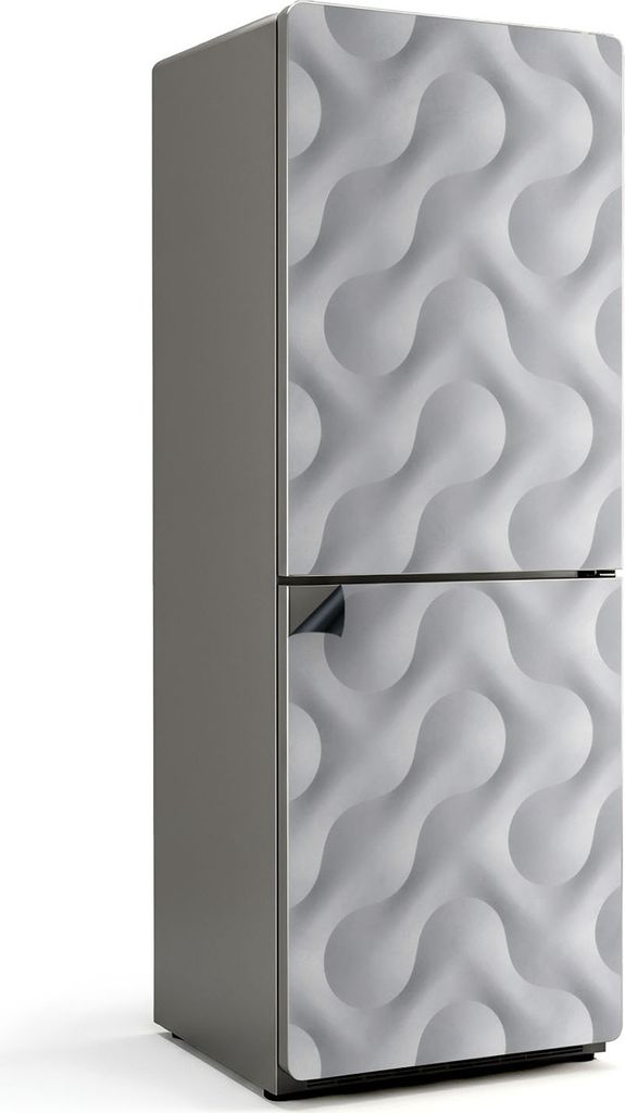 Wellen in einem zarten Muster – Magnetische Kühlschrank Abdeckung – Dekorfolie magnetisch Küche – Kühlschrank Magnet Deko – selbstkleben...