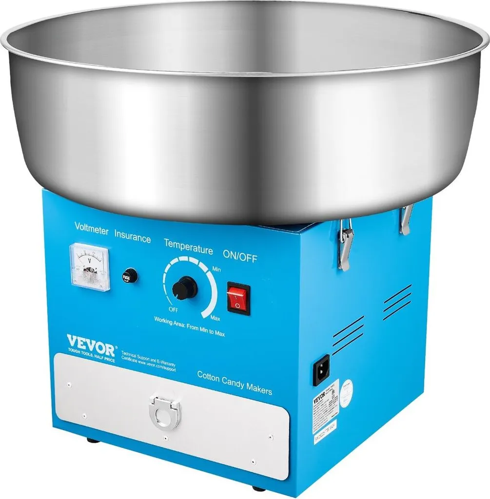 Machine à barbe à papa pour anniversaire et kermesse 1000W bleue pro - 9