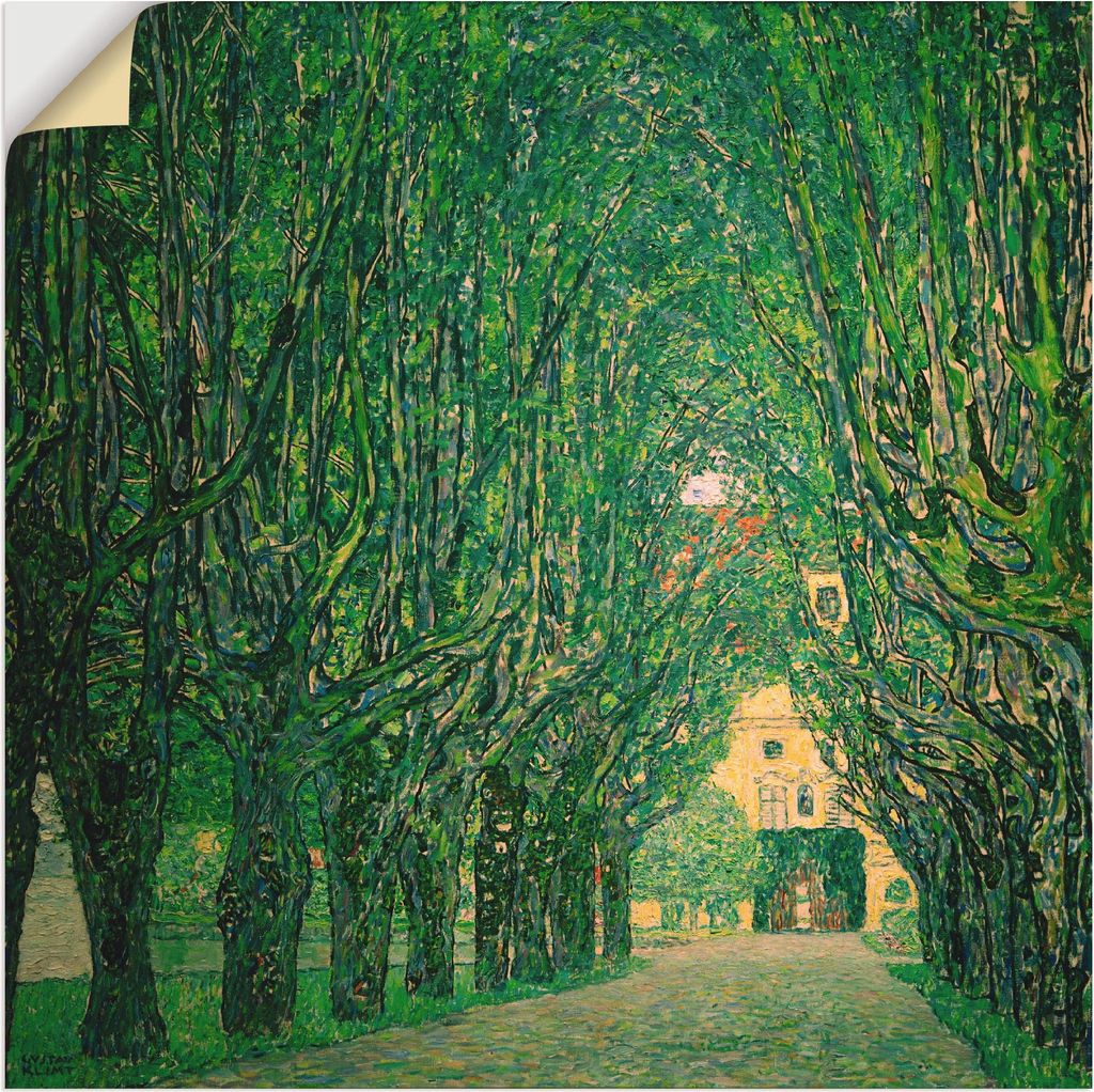ARTland Wandbild, selbstklebend Allee im Park von Schloß Kammer Größe: 40x40 cm
