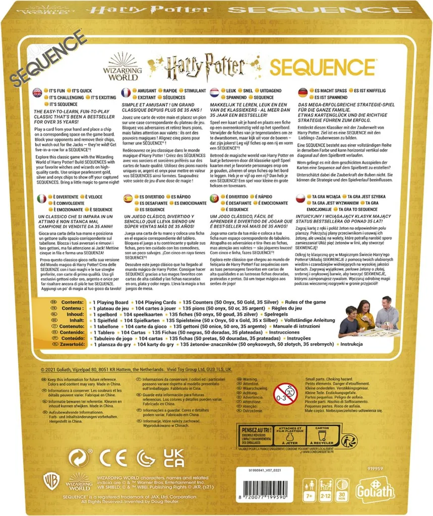 Goliath Sequence Harry Potter Jeu de Société Stratégie Référence 919959 - 6
