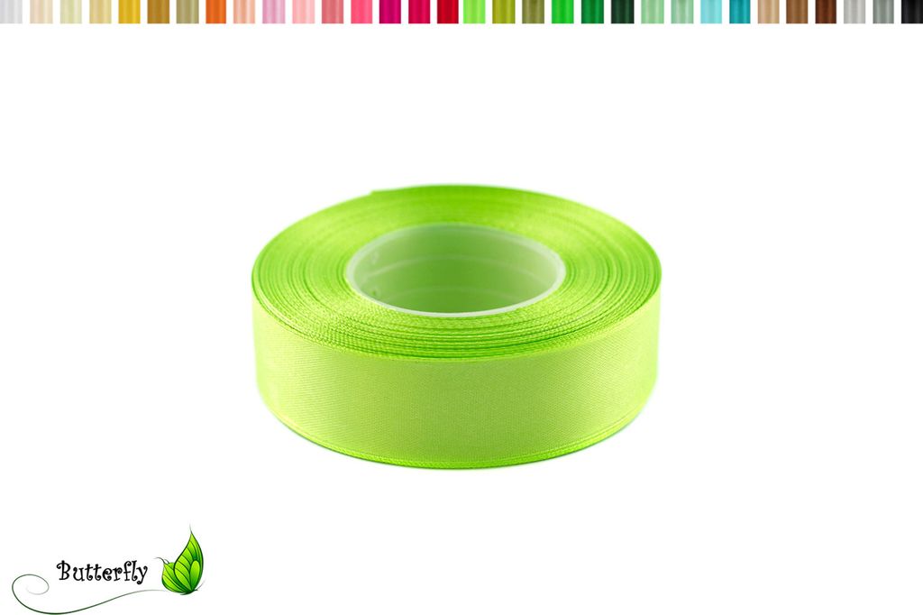Satinband 25mm x 32m Rolle, Farbe:078 lindgrün