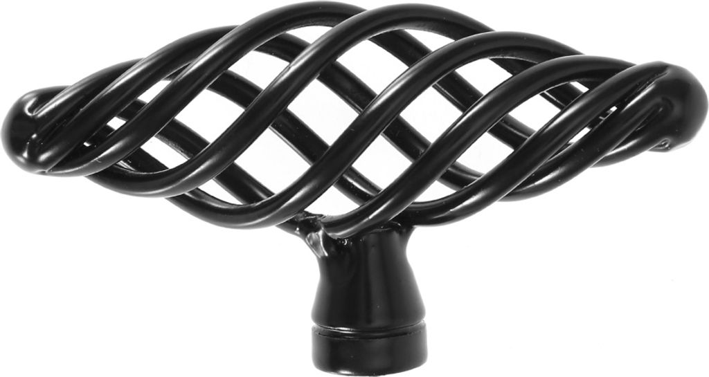 Iron Matt Black Birdcage Solid Cabinet Handle Simple Style Furniture Door Accessory(#3-0)