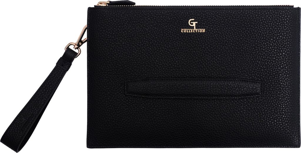 GT Collection | Handgefertigter Echtes Leder Clutch Herren Handtasche mit goldenen Details | geliefert in Geschenkbox