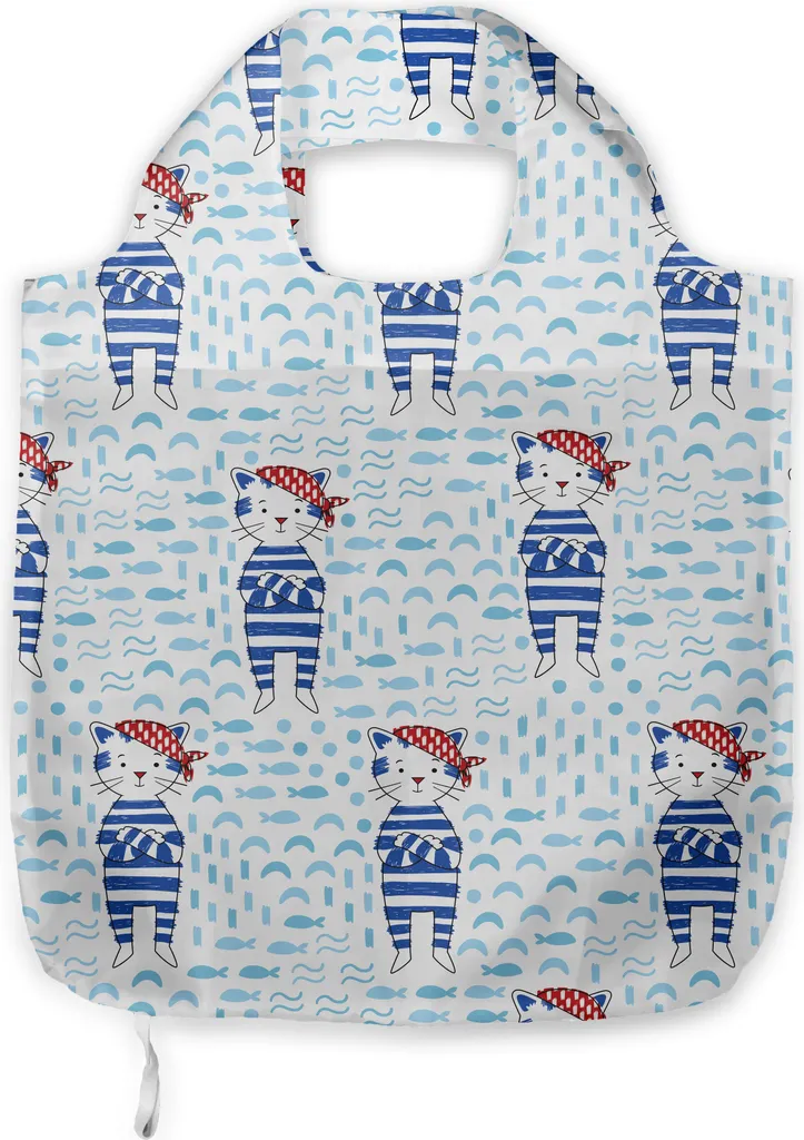 Borsa di tela Pirates ABAKUHAUS: Shopper con Gatto Marinaio 100% Cotone
