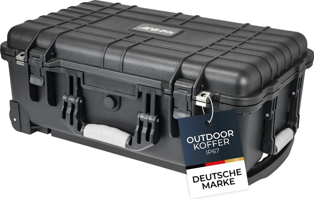 HMF ODK400 Outdoor-Trolley, Fotokoffer mit Rasterschaumstoff, 56 x 34,5 x 23 cm