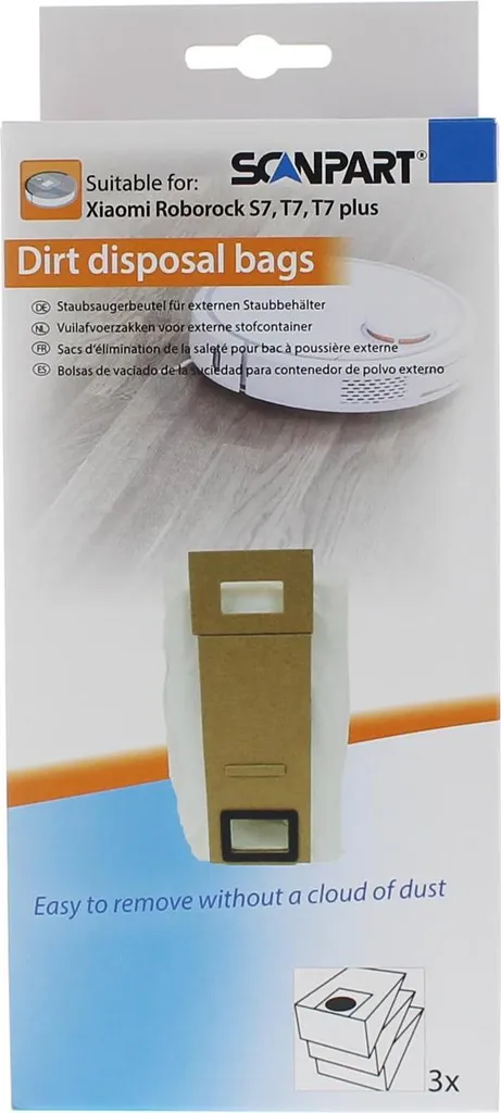 Sacs aspirateur Scanpart Premium lot de 3 anti-déchirure et haute hygiène