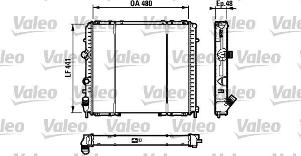 Radiateur Valeo 732072 OE 7700301171 pour Renault Kangoo KC et FC
