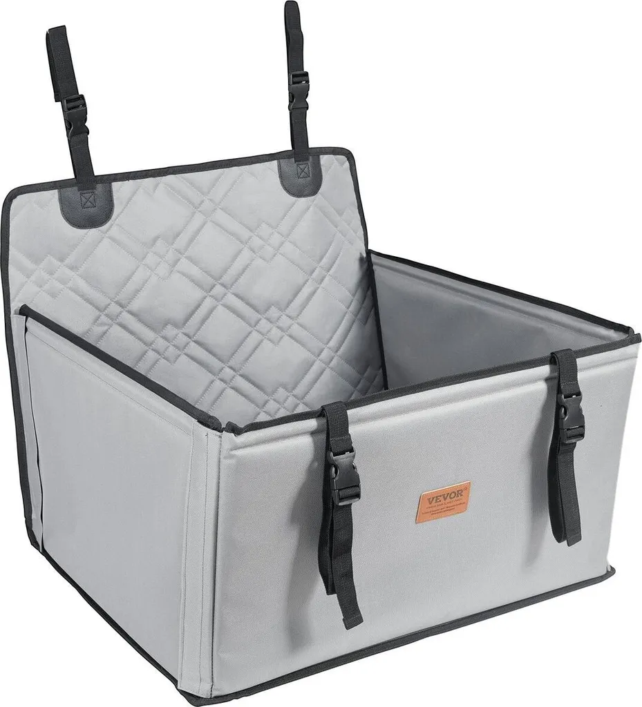 Seggiolino Auto Animali Domestici 18kg Grigio - Protezione Testata S/M/L