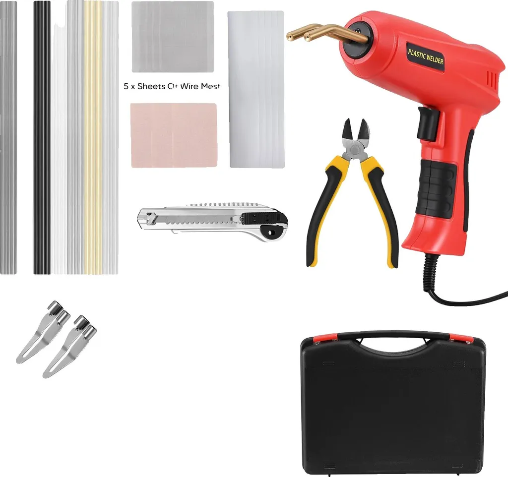 Saldatrice per Plastica 200W Professionale + 1200 Graffette Hot Stapler