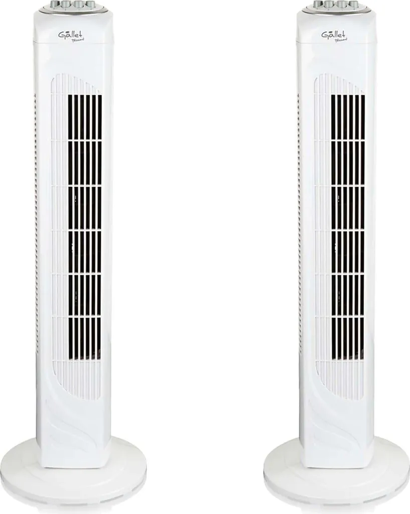 Ventilateur colonne silencieux 54dB BURI lot de 2 puissants avec minuterie
