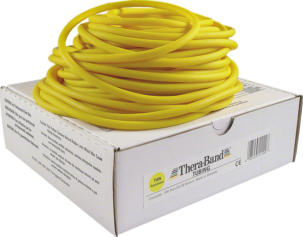 Thera Band Tubing Übungsband Fitness Physio Widerstand 30,5 m leicht GELB