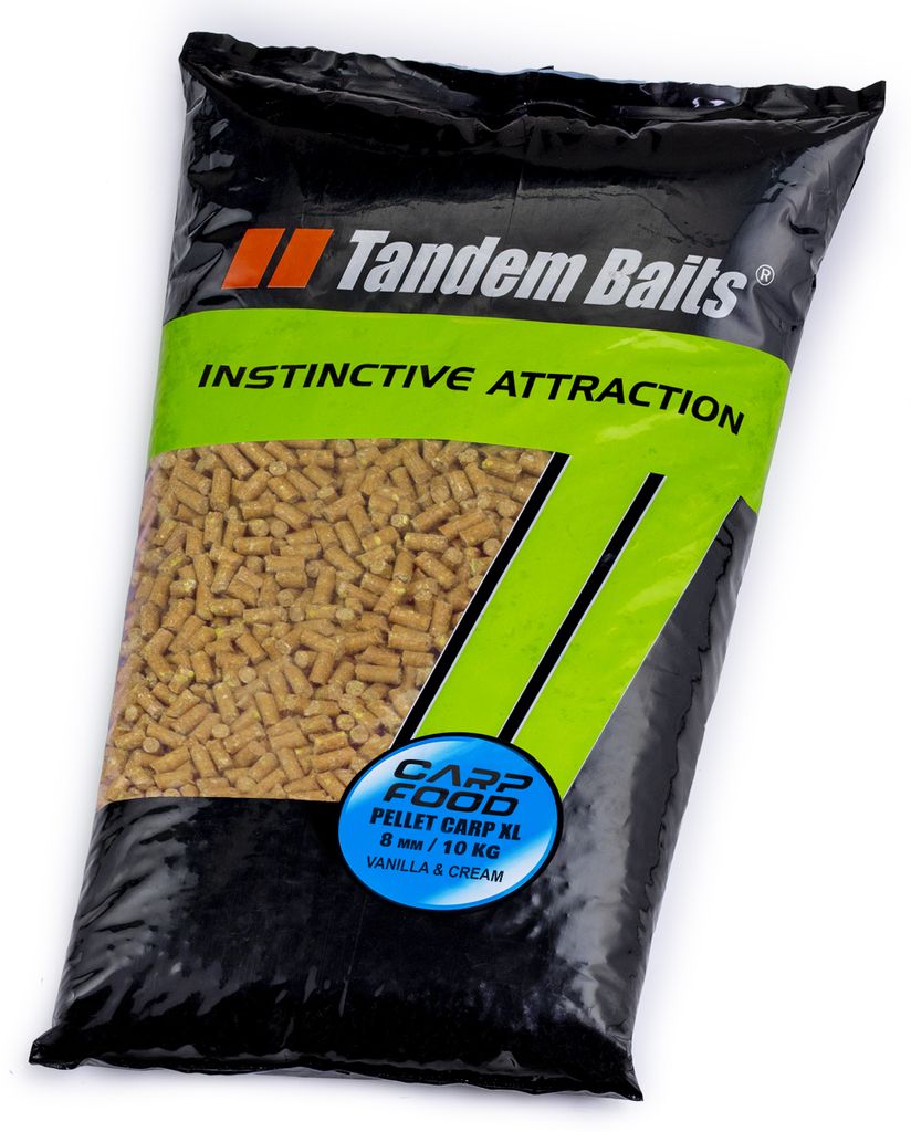 Tandem Baits Carp Food XL Pellet Vanille & Sahne, Karpfen-Pellets, Karpfen Angeln ohne Mühe, Köder zum Große-Fische-Angeln, Karpfenzubehör für...