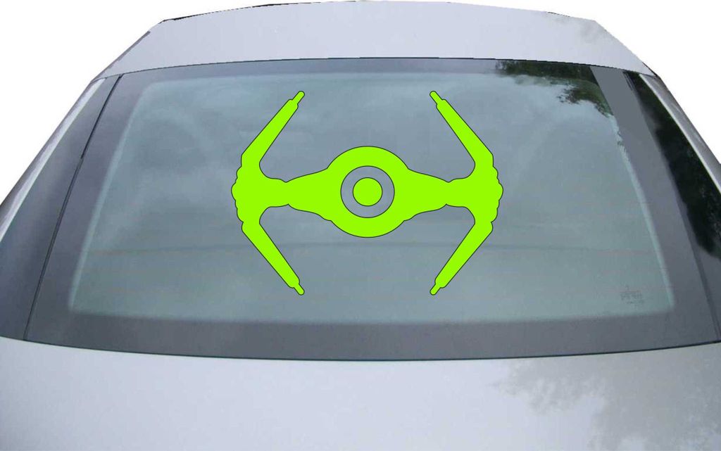 Indigos UG - Aufkleber Heckscheibe & Motorklappe DE6956 - neongrün - 600x450 mm - Schlüsselanhänger - Auto Scheiben Fenster Heckklappe Tuning Ra...