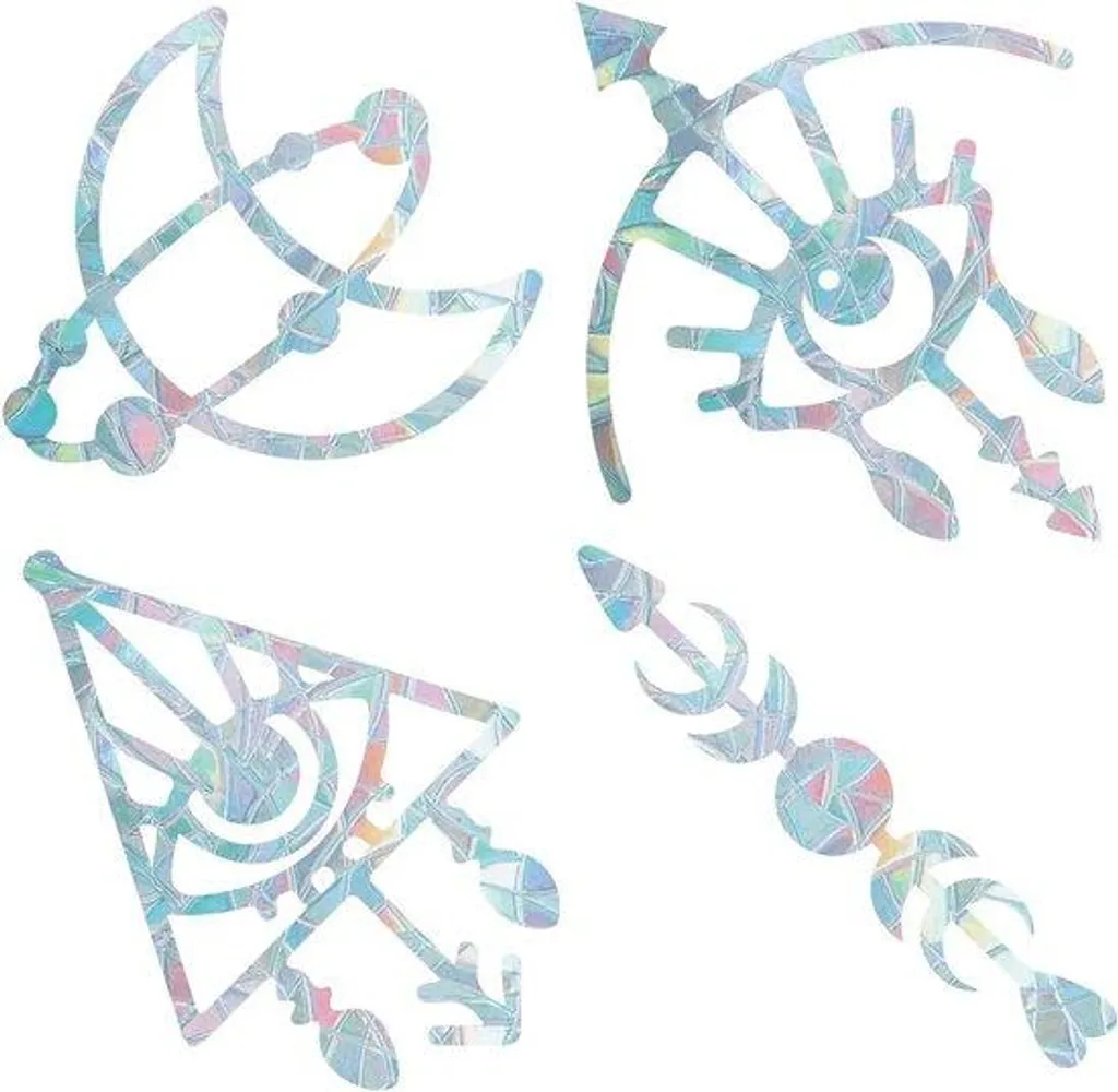 Autocollants de Fenêtre Anti-Collision Oiseaux Lot de 16 Phases de Lune