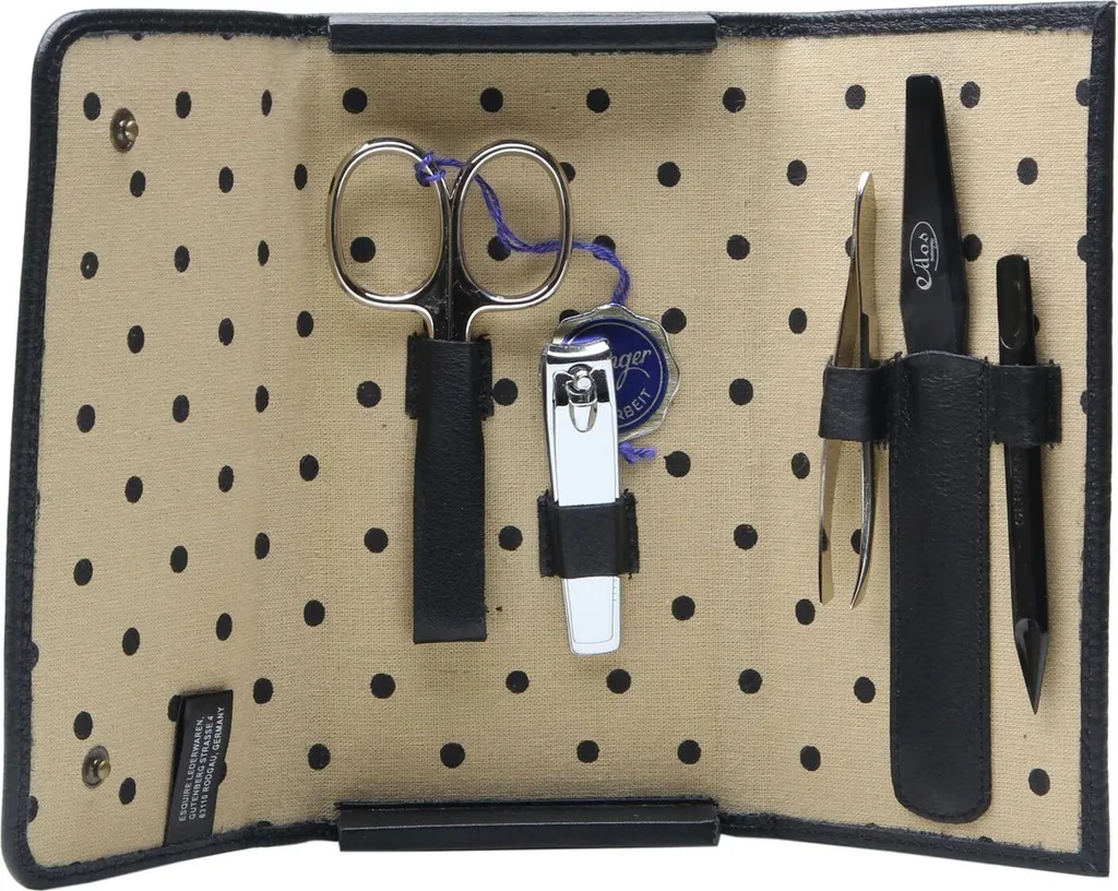 Kit Manicure Esquire Peru Black: Eleganza Maschile in Vera Pelle - 4