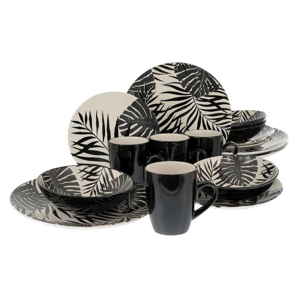 CreaTable, 25859, Tropicana Black, Kombiservice 16-tlg, Obrázok produktu 