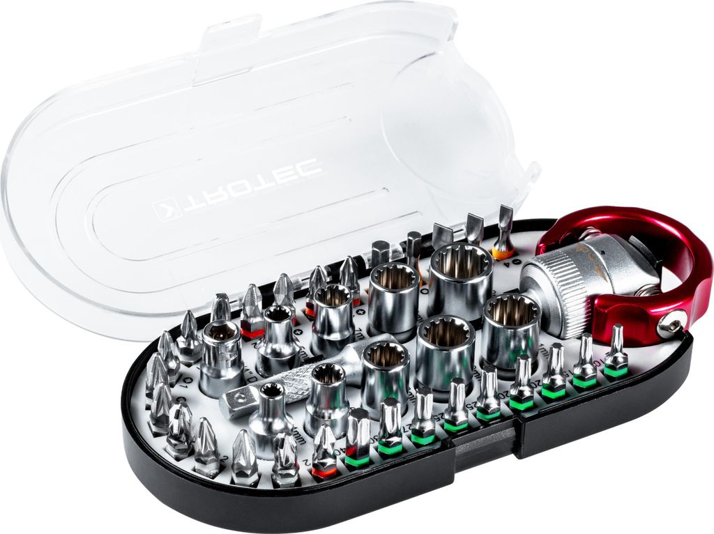 TROTEC 40-teiliger Bit- und Steckschlüsselsatz Allroundset Produktbild 