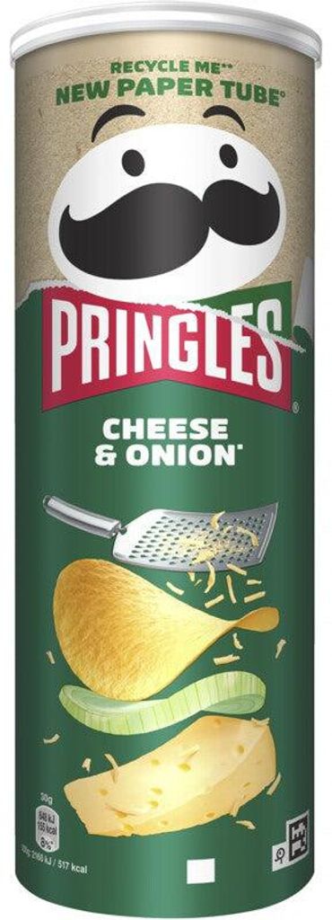 Pringles Cheese & Oignon, Kartoffelchips, 165 g, Käse, Produktbild 