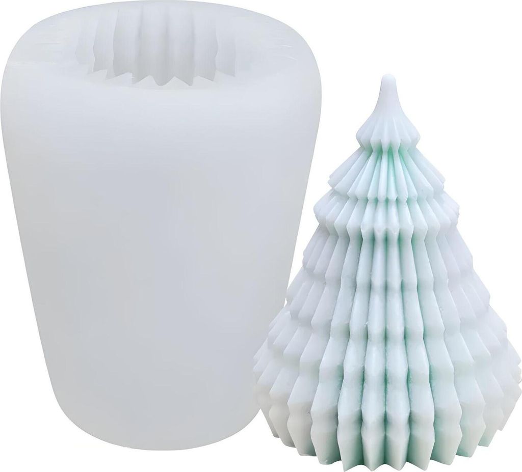 Silikon Kerzenform Seifen Gussform, Tannenbaum Weihnachtsbaum, 110 x 87 mm, 163 ml