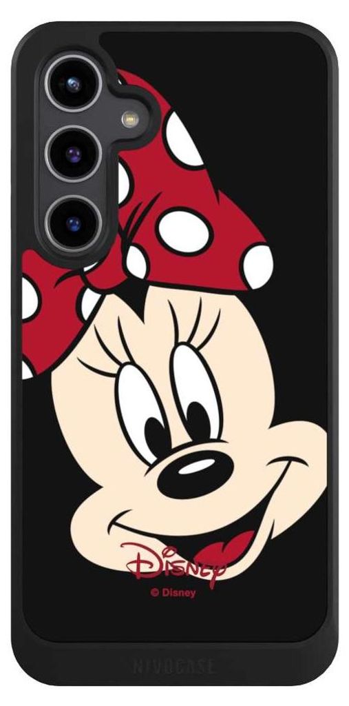 NIVOCASE Hülle für Samsung Galaxy S24+ Handyhülle NIVOcore Case Schwarz Disney Minnie Mouse Offizielles Lizenzprodukt