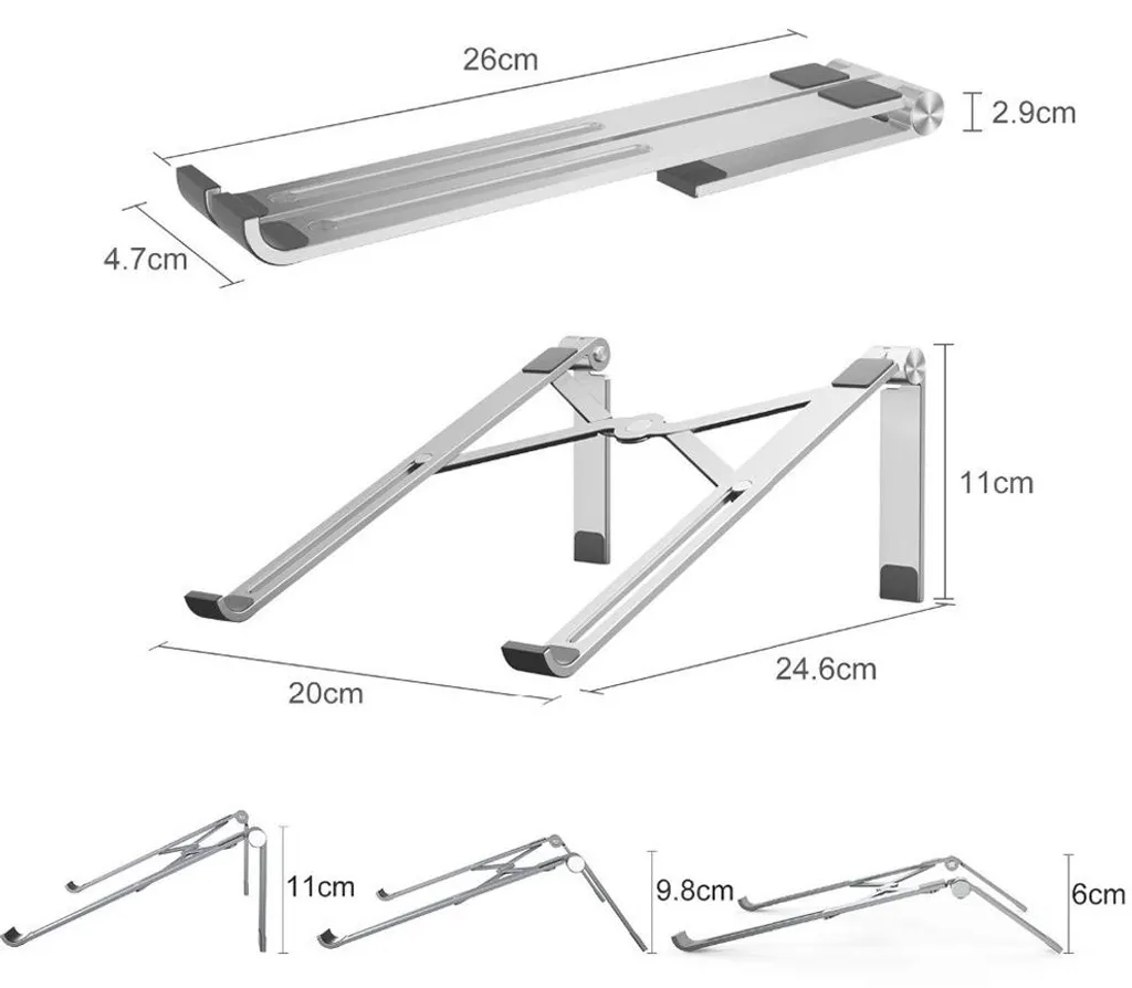 Support tablette pour visioconférence et télétravail - Aluminium Pro - 4