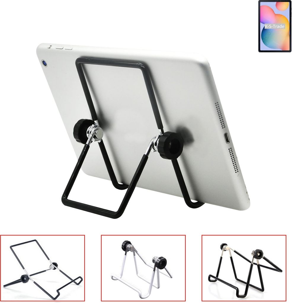 K-S-Trade Tablet-Ständer Tablet-Halterung Tablet-Aufsteller kompatibel mit Samsung Galaxy Tab S6 Lite LTE faltbarer Tischständer Tablet Halterung