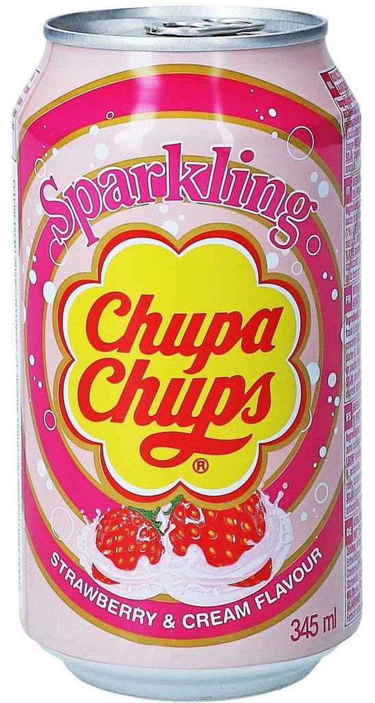 Chupa Chups Sparkling Strawberry & Cream 345ml Produktbild 