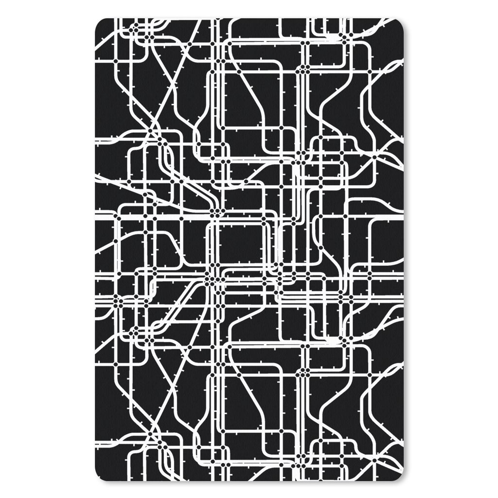 MuchoWow Mauspad Mousepad Netzwerk - Muster - Schwarz und Weiß - Computer 40x60 cm - Mousepads - Maus Mat - Pad - Mausunterlage - Schreibtisch A...
