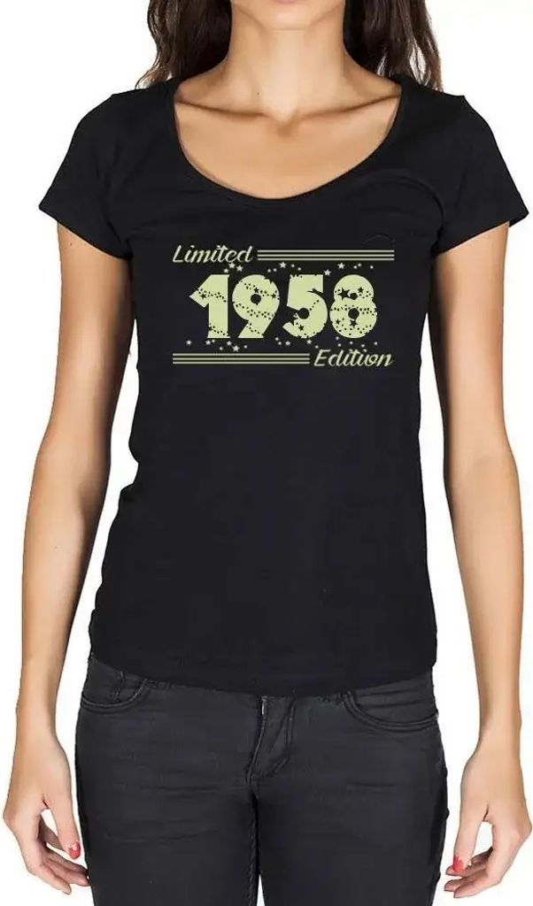 Damen Grafik T-Shirt Sterne limitierte Auflage 1958 – Stars, Limited Edition 1958 – Geschenk 66. Geburtstag Jahrestag 66 Jahre Jubiläum 66 Jä...