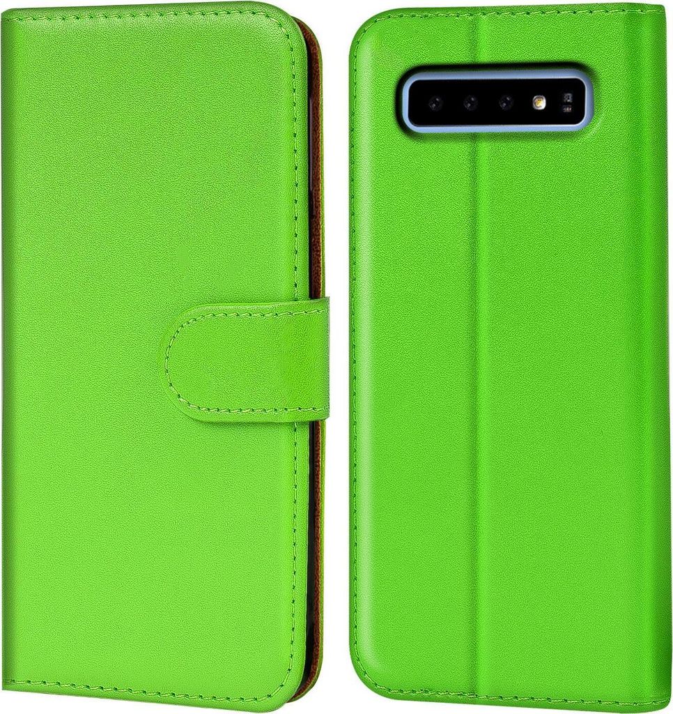 Conie Klapp Tasche für Samsung Galaxy S10 Kartenfach Rundumschutz Hülle in Grün