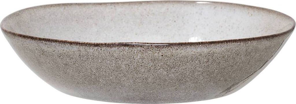 Bloomingville Sandrine Teller Tiefer, Natur, Steingut