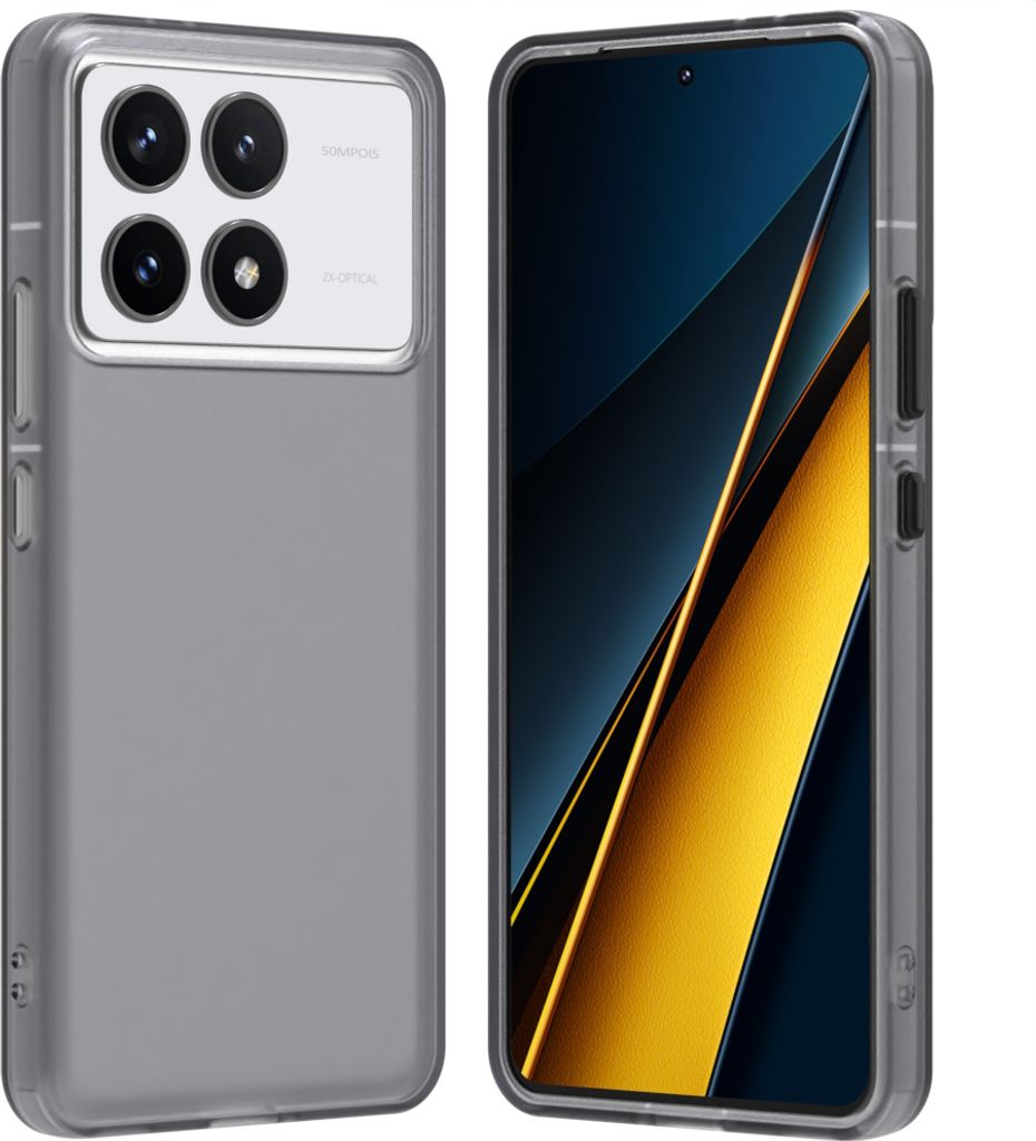 Handyhülle für Xiaomi Poco F6 Pro Schlank Durchscheinend Matt Stoßfest Schutzhülle Schwarz