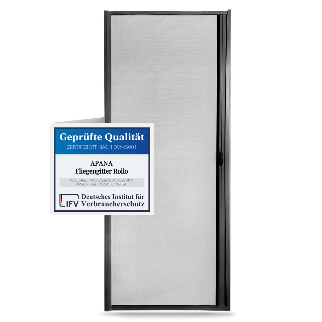 Fliegengitter Insektenschutz Tür Rollo Alurahmen Schiebetür Insektenschutzrollo,Farbe:anthrazit (RAL7016),Größe (Breite x Höhe):170 x 240 cm