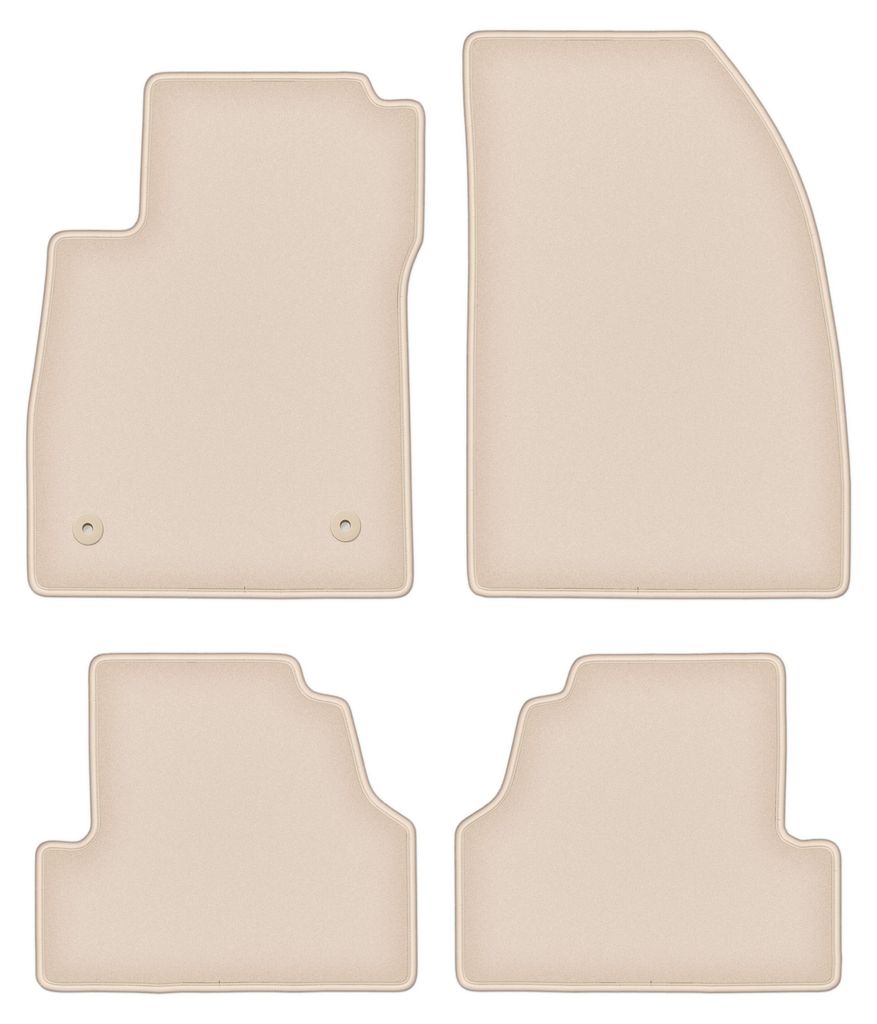 DURBAN Beige Velours-Fußmatten-Set für Opel Mokka Crossover (2012-2016)