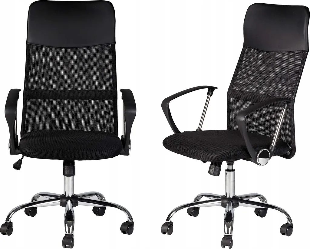 Poltrona girevole da ufficio ventilata / Nero / MESH 23236