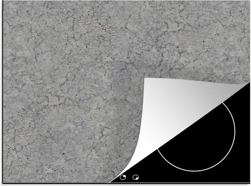KitchenYeah© Herdabdeckplatte Beton - Wand - Muster - Produktbild 
