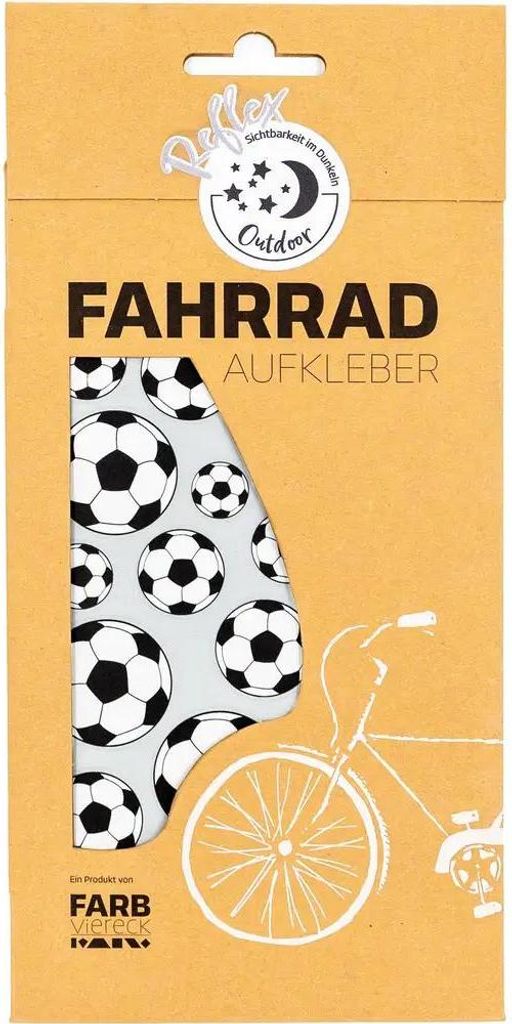 FARBviereck Fahrradaufkleber Fussball Reflex