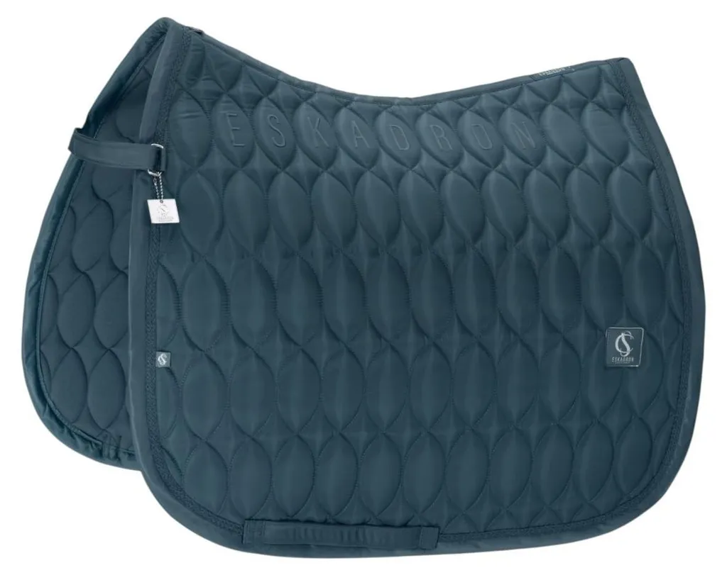 Tapis de selle dressage Eskadron Highgloss brillant Petrol pour cheval DL