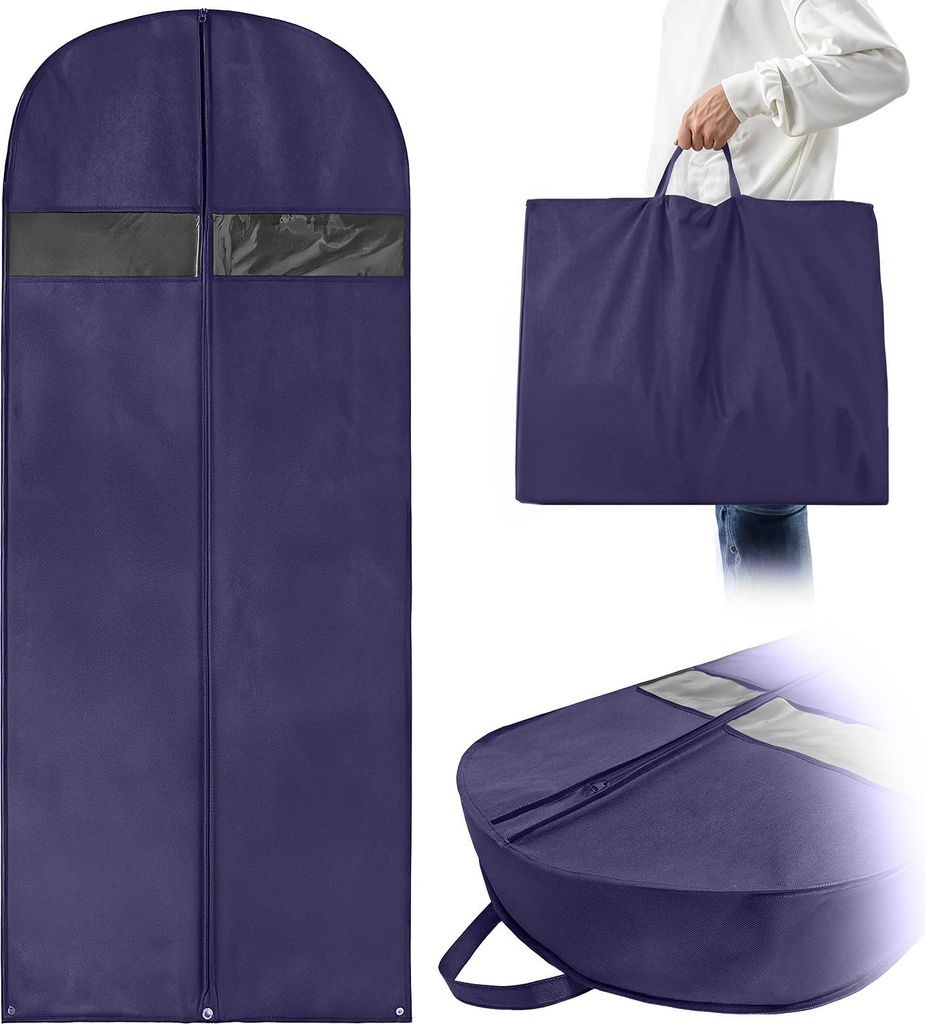 Baggi blu navy Copri abiti lunghi 150x60x15 cm - SEVERNO Immagine del prodotto 